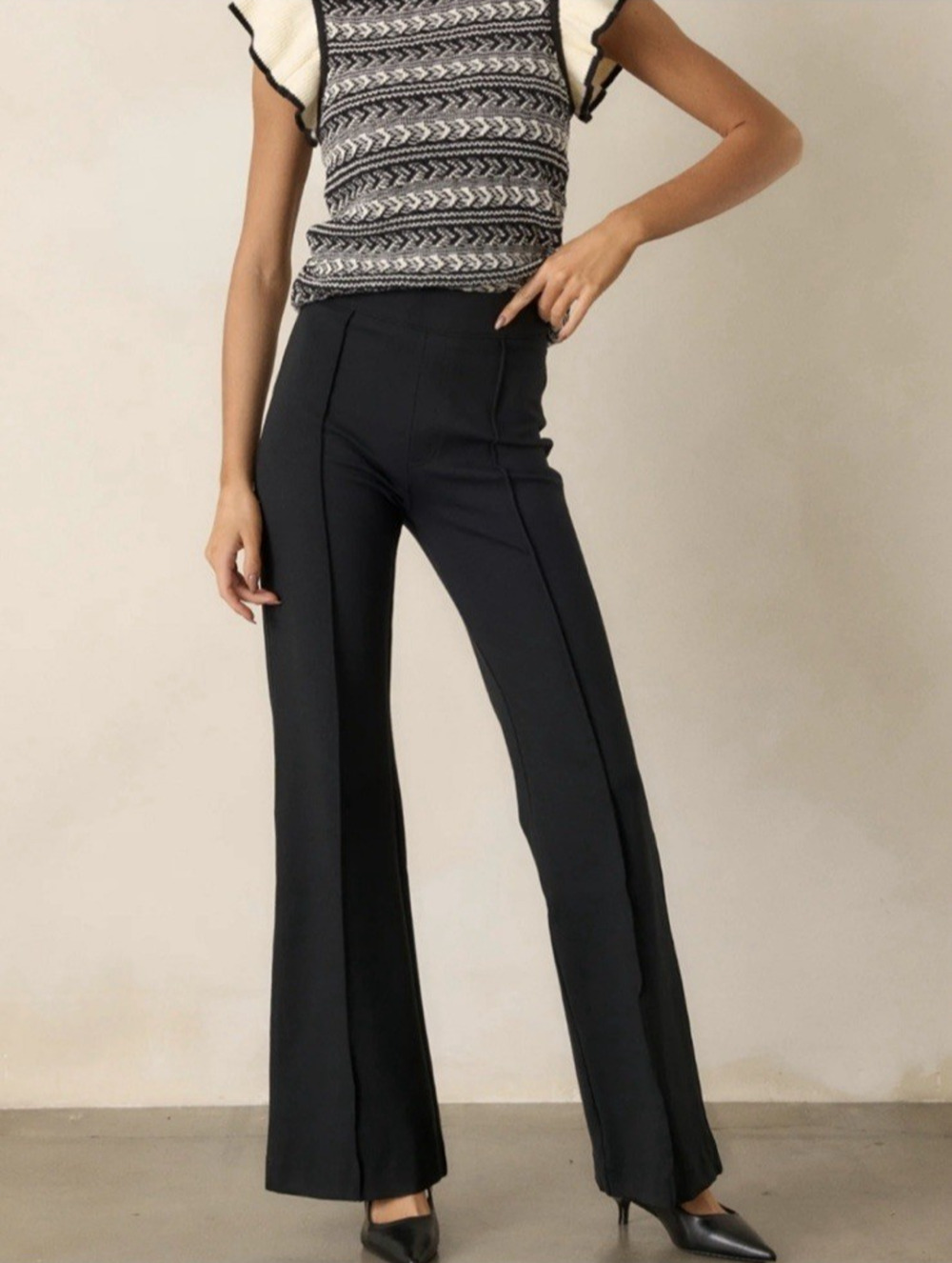 Spanx Womens Size Large Pants The Perfect Black Pant High Rise Flare NEW